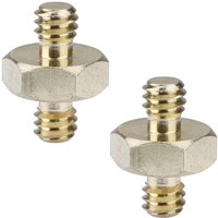 

CAMVATE 1/4"-20 to 1/4"-20 Double Male Thread Adapter with Hex Nut, 2-Pack
