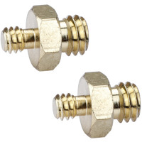 

CAMVATE 1/4"-20 to 3/8"-16 Double Male Thread Adapter with Hex Nut, 2-Pack