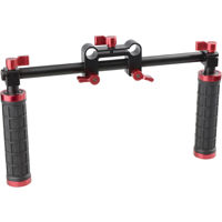 

CAMVATE Handle Grips Handlebar Support Kit with Red Adjustable Knobs for DSLR/Camcorder, Shoulder Rig