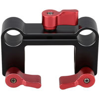 

CAMVATE 15mm Rod Offset Railblock 90 Degree DSLR Support Set with Red Knob