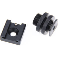 

CAMVATE 1/4"-20 Male Hot Cold Shoe Mount & 5/8"-27 Female Screw Adapter to Hot Shoe Mount Adapter for Microphone