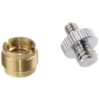 

CAMVATE 3/8"-16 Female to 5/8"-27 Male Mic Stand Screw Adapter and 1/4"-20 Male to 3/8"-16 Male Double-Ended Male Screw