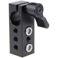 

CAMVATE 15mm Rod Clamp with 1/4"-20 Thread for DSLR Rig Rail Support Magic Arm Monitor, Black Lever