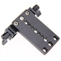 

CAMVATE Tripod Mount Base Plate with 15mm Railblock for DSLR Shoulder Mount Rig, Black Knob