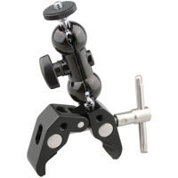 

CAMVATE Articulating Magic Super Clamp Crab Pliers Clip with 1/4" 360 Degree Ball Head Mount, Black Knob