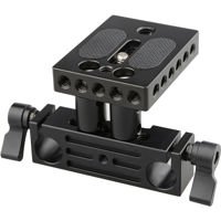 

CAMVATE DSLR Baseplate Mount with Railblock Height Riser for 15mm Rail Rod Support System