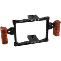 

CAMVATE Camera Cage with Wood Grips for Select Canon/Nikon/Sony/Panasonic DSLRs