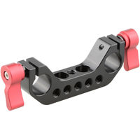 

CAMVATE 15mm Rod Clamp Railblock with 1/4"-20 Thread & Red Knob for DLSR Camera Rig Cage Baseplate