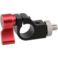

CAMVATE Single 15mm Rod Clamp with 1/4"-20 Thread and Screw, Red Knob