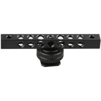 

CAMVATE Aluminum Cheese Bar with 1/4"-20 Thread Hole and Hot Shoe Adapter for Monitor, Black