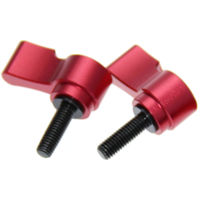 

CAMVATE M5 Male Threading Rotating Knob Adjustable Thumb Lever Screw, 15mm Long, Red, 2-Pack