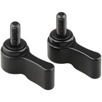 

CAMVATE M5 Male Threading Rotating Knob Adjustable Thumb Lever Screw, 13mm Long, Black, 2-Pack