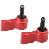 

CAMVATE M5 Male Threading Rotating Knob Adjustable Thumb Lever Screw, 18mm Long, Red, 2-Pack