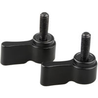 

CAMVATE M5 Male Threading Rotating Knob Adjustable Thumb Lever Screw, 18mm Long, Black, 2-Pack