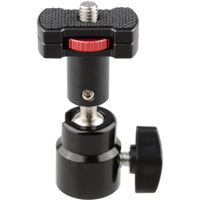 

CAMVATE 1/4"-20 360 Degree Rotating Quick Release Ball Head Micro Rod Tripod Mount with Large Knurled Edge Lock Nut