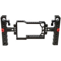 

CAMVATE Handheld Camera Cage with Two Cheese Handles for Sony A6500, Red Knob