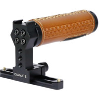

CAMVATE NATO Top Handle with Leather Grip and 100mm Safety Rail for DSLR Camera Cage Camcorder Rig