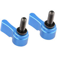 

CAMVATE M5 Male Threading Rotating Knob Adjustable Thumb Lever Screw, 13mm Long, Blue, 2-Pack