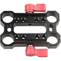 

CAMVATE Offset Railblock 15mm Rod Clamp, Red Knob