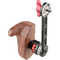 

CAMVATE Left Hand Wooden Handle Grip with NATO Rail Rosette Extension Arm