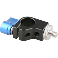 

CAMVATE Single 15mm Rod Clamp with 1/4"-20 Thread and Screw, Blue Knob