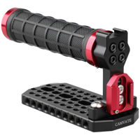 

CAMVATE Rubber Handle Grip with Top Cheese Plate & Shoe Mount for Blackmagic Design Camera, Red Rings