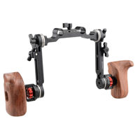 

CAMVATE ARRI Rosette Style Extension-type Wooden Handle Kit with 15mm Railblock