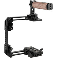 

CAMVATE Adjustable Camera Cage with Top Handle and Manfrotto Standard QR Baseplate for DSLR Cameras