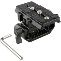 

CAMVATE Manfrotto Quick Release Baseplate Sliding Mount with 15mm Dual-Rod Clamp for DSLR Cameras & Cages