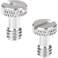 

CAMVATE 1/4"-20 Slotted Screw for Quick Release Plate, Nickel Brass, 2-Pack