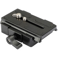 

CAMVATE Manfrotto Quick Release Plate with Sliding Plate Camera Mount for DSLR Cameras & Cages, Black