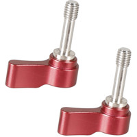 

CAMVATE M6x22mm Ratchet Wingnut Assembly Knob, 2 Pieces, Red