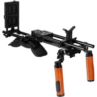 

CAMVATE Camcorder Shoulder Mount Video Rig with 12" ARRI-Style Dovetail Bridge Plate and Power Splitter Adapter