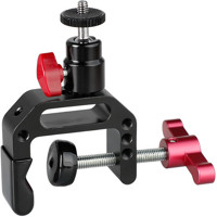

CAMVATE C Clamp with Mini Ball Head Mount, Red Locking Knob, 4 Lbs Capacity
