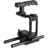 

CAMVATE Half Cage Kit with Top Cheese Handle and QR Baseplate for Sony A7s, A7RII, A7s2, A7sII, A7r3, A73 and A9 Cameras