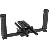 

CAMVATE Open-Ended Camera Cage Kit with ARCA QR Plate & 15mm LWS Rod System & Rubber Grips