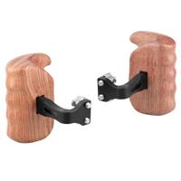 

CAMVATE Wood Handle with Reversible 1/4"-20 Thumbscrew Connection, Left & Right Grip, Pair