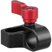 

CAMVATE Flexible 15mm Single Rod Clamp Adapter with 1/4"-20 Mounting Groove, Red Knob