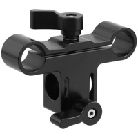 

CAMVATE 15mm Single Rod Clamp to Dual Railblock for DSLR Camera Shoulder Rig