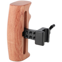 

CAMVATE Wooden Handle Grip with NATO Clamp Connection for DSLR Camera Cage Rig (Either Side)