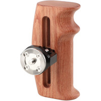 

CAMVATE Adjustable Wooden Handgrip with Rosette Mount M6 Thumbscrew Connection for DLSR Camera Cage Kit (Either Side)