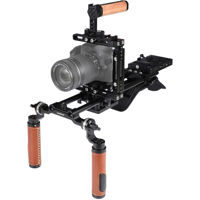 

CAMVATE Pro Shoulder Mount Rig + Extension-Type Half Cage with Manfrotto Quick Release Plate and V Mount Power Splitter