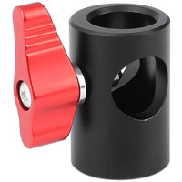 

CAMVATE Light Stand Head Adapter with 1/4" Female Thread & ARRI Locating Pins (Red Ratchet Knob)