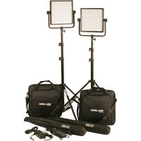 

Cool-Lux CL2-2000 Daylight PRO Studio LED Spot Light Kit with Gold Mount Battery Plate, Includes 2x Spot Light, 2x Light Stand, 2x Stand Case, 2x Carry Case, AC/DC Power