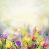

Click Props Painted Flowers Backdrop, Small