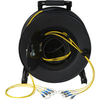 

Camplex 250' 4-Channel ST Single-Mode Fiber Optic Tactical Snake on Reel Cable, Standard Grade