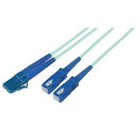 

Camplex OM3 3m (9.84') 50/125u 10-Gig Multimode Duplex LC to SC Fiber Optic Patch Cable, Aqua