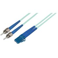 

Camplex OM3 1m (3.28') 50/125u 10-Gig Multimode Duplex ST to LC Fiber Optic Patch Cable, Aqua