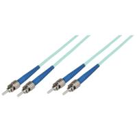 

Camplex OM3 1m (3.28') 50/125u 10-Gig Multimode Duplex ST to ST Fiber Optic Patch Cable, Aqua