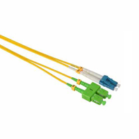 

Camplex 3.3' 9u/125u Singlemode Duplex APC SC to UPC LC Fiber Optic Patch Cable+, Yellow